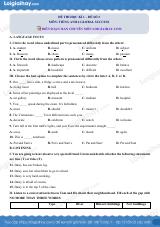 Đề thi học kì 1 Tiếng Anh 6 Global Success - Đề số 2